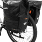 Ibera Panniers Bike Bags 30L (Pair) - Waterproof & with Quick Release/Clip-On System - Bike Saddle Bags For Rear Rack with Rain Cover & 19.8 lbs Capacity - Saddle Bag Bicycle Fits Most Racks (Black)