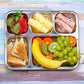Extra Large Premium Stainless Steel Dinner Plates, 5 Compartments, Set of 2 | Eco Friendly Dinnerwear for Camping, Portion Control, Meal Prep, Lunch, and Party