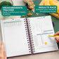 Clever Fox Food Journal Spiral - Daily Food Diary, Meal Prep Planner to Track Calories & Nutrients, Weight Loss Tracker Notebook (Purple)