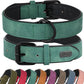 Didog Soft Padded PU Leather Dog Collar, Breathable and Adjustable Dog Collars for Medium Dogs, Comfortable for Daily Walk, Green, L Fit Neck 13-17"(22-44 lbs)