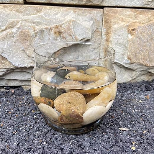 XXYXXY Natural River Rocks Decorative Rocks, Succulents, Highly Polished Decorative Pebbles in Shapes and Sizes from 1-3 inches. (18LB, 1)