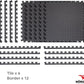 Norsk Foam Floor Gym Mats with Interlocking Tiles, .47" Thick, 24"x24", 54-Pack, 216 Square Feet, Diamond Plate Design, Grey