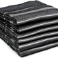 HAVLULAND Turkish Beach Towels Oversized -100% Turkish Cotton Super Soft Lightweight - Absorbent and Quick Drying Bath Towel - Sand Free Beach Towel - Turkish Towels for Adults (Black, 12 Pack)