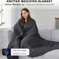 L'AGRATY Knitted Weighted Blanket - 60"x80" 15lbs Cooling Chunky Knit Heavy Blanket for Adults Braided Crochet Throw Thick Cable Yarn Knit Decorative No Beads Evenly Weighted Machine Washable
