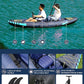 Inflatable Kayak 2 Person, Tandem Kayak, Foldable Kayaks for Adults, with Kayak Fin, 2 Aluminum Paddles, 2 Padded Seats, Hand Pump and Travel Backpack