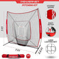 PowerNet Baseball Softball Practice Net 7x7 with Baseball Accessories for Practice Pitching, Batting & Fielding, Ball Caddy, Weighted Baseballs, Tee