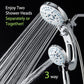 Hotel Spa AquaCare As-Seen-On-TV High Pressure Handheld/Rain 50-mode 3-way Shower Head Combo with Adjustable Arm - Anti-clog Nozzles, Tub & Pet Power Wash, 6 ft. Hose, All Chrome Finish
