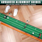 CHAMPKEY Dual-Hole Golf Putting Green Indoor with 3 Golf Putting Gates - Improves Putting Accuracy and Skill Levels Golf Putting Mat - Ideal for Indoor and Outdoor Training