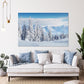 Nature Wall Art Prints - Ocean Forest Mountain Lake Canvas Landscapes - Small to Extra Large Living Room Bedroom Kitchen Bathroom Décor (Snow Covered Trees on Mountain, 24L" x 36W")