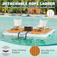 Specraft Inflatable Floating Dock, Non-Slip Air Dock Platform loating Island Raft with Rope Ladder for Pool Lake Beach Ocean