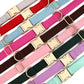 PET ARTIST Soft PU Leather Dog Collar, Bright & Classic Pink Dog Collar with Quick Release Rose Metal Buckle, Adjustable Nylon Padded Durable Pet Collars for Medium Dogs Girl, Neck Fit 13-19"