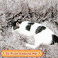 XxingSheep XL Cat Tunnel with Bed for Indoor Cats Peekaboo Cat Cave Donut Toy with Warm Mat,Yellow-Brown