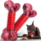 Apasiri Tough Dog Toys for Aggressive Chewers Large Breed, 2-Pack Dogs Chew Toys for Large Medium Dogs, Nylon and Rubber Dog-Bones for Teething Chew, Beef Flavor, for Doggo 20-75 lbs