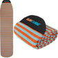 SUN CUBE Surfboard Sock Cover, Protective Surf Bag for Surfing Board, Light Stretchy Surfbag Sleeve for Longboard, Hybrid (8'6'', Black White)