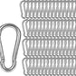60 Pack M8 x 3-1/8inch Spring Snap Hooks Heavy Duty Carabiner Clips Galvanized Steel Quick Link Clip for Camping Hiking Traveling Outdoor Swing Gym, 500Lbs Capacity1