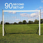 QUICKPLAY Kickster Soccer Goal Range – Ultra Portable | Quick and Easy Set Up | Includes Net and Carry Bag | Available in 7 Sizes | Backyard Soccer Net for Kids & Adults [Single Goal]