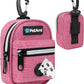 PetAmi Dog Poop Bag Holder For Leash, Dog Pet Waste Bag Dispenser For Poop With Clip For Doggie Puppy Walking Accessories Travel Camping, Dog Treat Pouch Supplies Must Have With Doggy Bag Roll, Pink