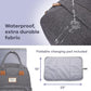RUVALINO Diaper Bag Backpack-Expandable Baby Bag with up to 50% Capacity -Baby Essentials Bag with Changing Pad Insulated Bottle Holders & Pacifier Case, Waterproof, Dark Gray XL