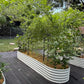 A ANLEOLIFE 12X3X1.5 ft Galvanized Raised Garden Beds Outdoor, Oval Extra Large Metal Planter Box for Planting Vegetables Flowers Herb, Anti-Rust & Easy-Setup, Antique White