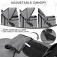 MoNiBloom 3 Wheels Pet Dog Cat Stroller for Small Medium Dogs and Cats, Lightweight Foldable Jogger Stroller w/Storage Basket and Cup Holder, Gray