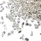 TWINKLING High Luster Crushed Glass Glitter, Broken Glass, Fire Glass Gems Chips for Fire Pit, DIY Resin Art, Epoxy Crafts, Geode Painting, Aquarium Decoration, 6-9mm(370g/13oz.) (Silver)