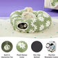 Lesure Cat Tunnel Bed for Indoor Cats - Cute Cat Donut Tunnel Toys for Small Large Cats with Washable Circle Cushion, Round Pet Peekaboo Cave Toy for Kitten/Puppy/Rabbit, Standard Green