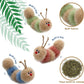 Interactive Natural 3 PK Catnip Toy, with Rattle, Bite Resistant, for All Ages Indoor Cat, Soft Caterpillar Toys, Fluffy Kitten Toy