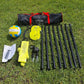 Outdoor Portable Volleyball Net System - Adjustable Height Poles with Soft Volleyball Ball, Pump, Hammer, Boundary Line, and Carry Bag for Backyard, Beach, Lawn
