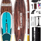 Inflatable Stand Up Paddle Board 10'8“*34"/11'*33" Extra Wide Paddle Boards for Adults, SUP with Premium Accessories & Nylon Backpack, Adjustable Paddle, Hand Pump, Bottom Fin, Leash