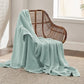 Bedsure 100% Cotton Blanket Twin XL Size for College Dorm - Breathable and Soft, Waffle Weave Twin Blanket for Summer, Dorm Room Essentials, Mint, 66x90 inches
