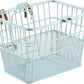 Retrospec Apollo Detachable Front Bike Basket Steel Half-Mesh with Integrated Detachable Hooks and Built-In Handle, Easy Assembly and Portability for Bicycles