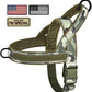 Forestpaw No Pull Dog Harness - Soft Flannel Padded Tactical Dog Vest Harness with Quick Release Buckle, Adjustable Reflective Pet Harness for Large Dogs Walking Training,Green Camouflage XL