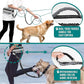 PetAmi Hands Free Dog Leash, Running Leash Belt Walking, Jogging, Waist Zipper Pouch with Poop Bag Dispenser, Dual Padded Handles, Reflective Durable Bungee Single, Heather Grey, 1 Leash
