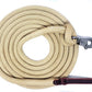 Double Braid Polyester Yacht Horse Lead Rope with Loop 12ft. or 14ft. Lengths (Beige, 14 ft. No Snap)
