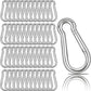 M6 Spring Snap Hook Carabiners, Carabiner Clip, Heavy Duty Galvanized Steel Spring Clip, Quick Link Key Chain for Swing Hammock Gym Outdoor, Holding Capacity