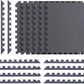 Norsk Dual-Sided Reversible 1/2" Foam Exercise Mats for Home Gym - Interlocking EVA Foam Tiles
