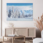 Nature Wall Art Prints - Ocean Forest Mountain Lake Canvas Landscapes - Small to Extra Large Living Room Bedroom Kitchen Bathroom Décor (Snow Covered Trees on Mountain, 16L" x 24W")