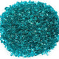 TWINKLING High Luster Fire Glass Gravel Stone Glitter,Broken Glass,Fire Gems Chips,Crushed Glass for Fire Pit Crafts Resin Art Aquarium Garden Decoration,3-6mm,1-Pound Jar (Turquoise)