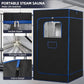 BOCHPOWER Portable Steam Sauna for Home, Sauna Tent Sauna Box with 3.0L Steamer, Remote Control, Folding Chair, 9 Levels