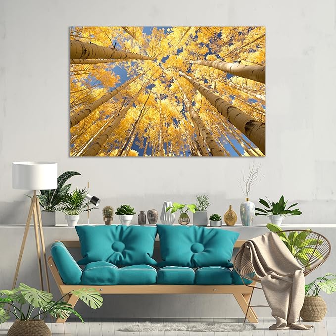 Nature Wall Art Prints - Ocean Forest Mountain Lake Canvas Landscapes - Small to Extra Large Living Room Bedroom Kitchen Bathroom Décor (Reaching for the Sky, 31L" x 47W")