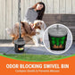 Dog Pooper Scooper with Bag Attachment, 40" Long Handle Pooper Scooper for Large Dogs, Dog Poop Scoop for Yard, Large Capacity Swivel Bin and Rake, Lavender Scented Bags (Grey)