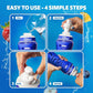 Cirkul 22oz. Navy Plastic Grip Squeeze Water Bottle & Sport Lid, BPA-Free, Non-Slip Design for Gym, Biking & Sports