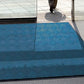 WaterHog Diamond | Commercial-Grade Entrance Mat with Rubber Border – Indoor/Outdoor, Quick Drying, Stain Resistant Door Mat (Medium Blue, 4' x 12')
