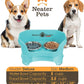 Neater Pet Brands Neater Feeder Deluxe Mess Proof Dog Bowls Elevated for Medium Dogs 19-40 lbs, Made in USA, No Spill Raised Dog Food Bowl Stand Feeding Station, Food and Water Bowl Set, Aquamarine