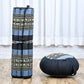 Leewadee Meditation Cushion Set – 1 Round Zafu Meditation Pillow and 1 Square Roll-Up Zabuton Meditation Mat, Pillows Bundle Filled with Kapok
