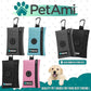 PetAmi Dog Poop Bag Holder for Leash, Dog Waste Bag Dispenser with Clip, Doggy Walking Accessories with Trash Bag Roll, Blue 1 Pack