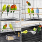 Yaheetech 47-inch Rolling Breeding Flight Bird Cages for Parakeets Budgies Finches Cockatiels Conures Lovebirds Canaries Parrots w/Detachable Stand, Black