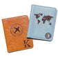 Personalized passport holder for travel- Premium genuine Leather passport Cover with Monogram, Name, Date, and Photo - Made in USA customized gifts for Women, Men, and family