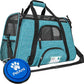 PetAmi Airline Approved Pet Carrier for Cat, Soft Sided Dog Carrier for Small Dog, Cat Travel Supplies Accessories Indoor Cat, Ventilated Pet Carrying Bag Medium Large Kitten Puppy, Small Heather Blue