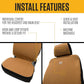 Carhartt Universal Nylon Duck Canvas Fitted Bucket Seat Cover, Durable Seat Protection with Rain Defender, Single, Black and Carhartt Brown